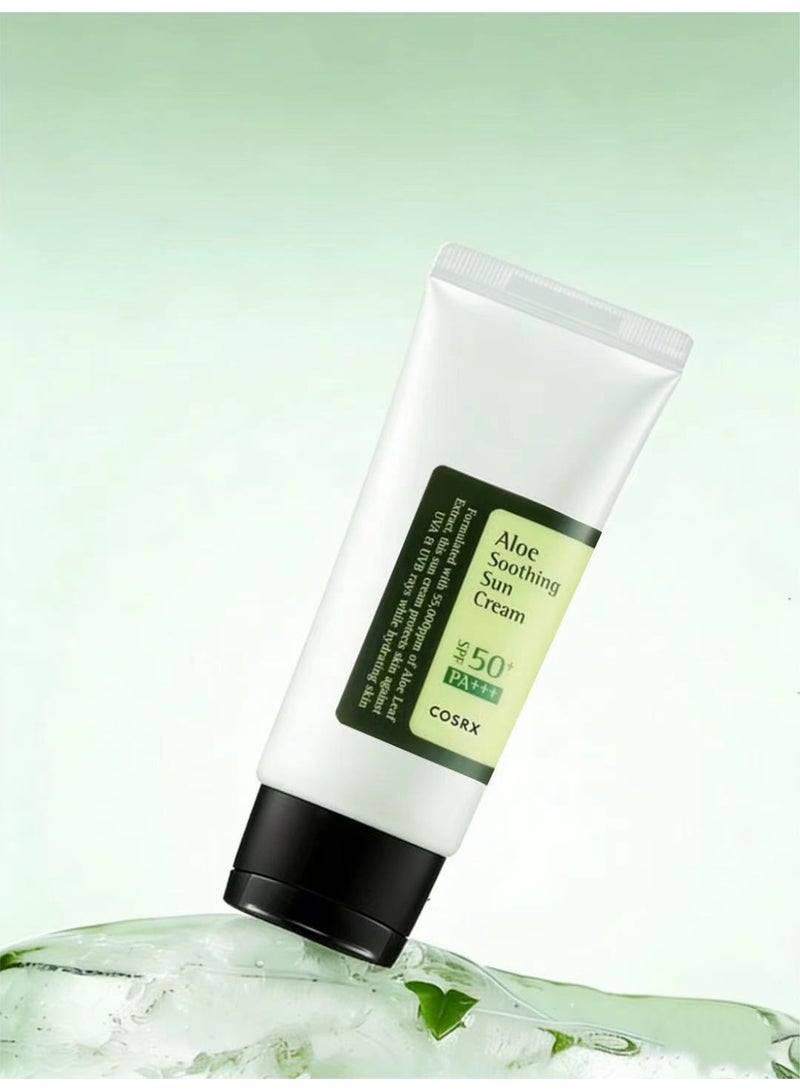 عام كريم شمسي مرطب بالآلوة من COSRX 50 مل - SPF50+ PA+++ - Image 1